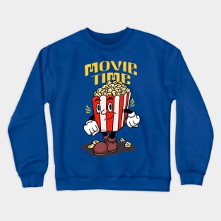 Popcorn Mascot Cartoon Crewneck Sweatshirt